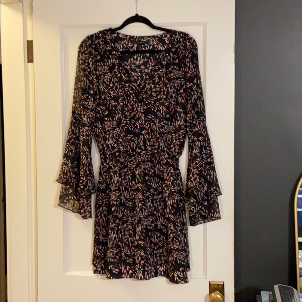 Black dress with bell sleeves